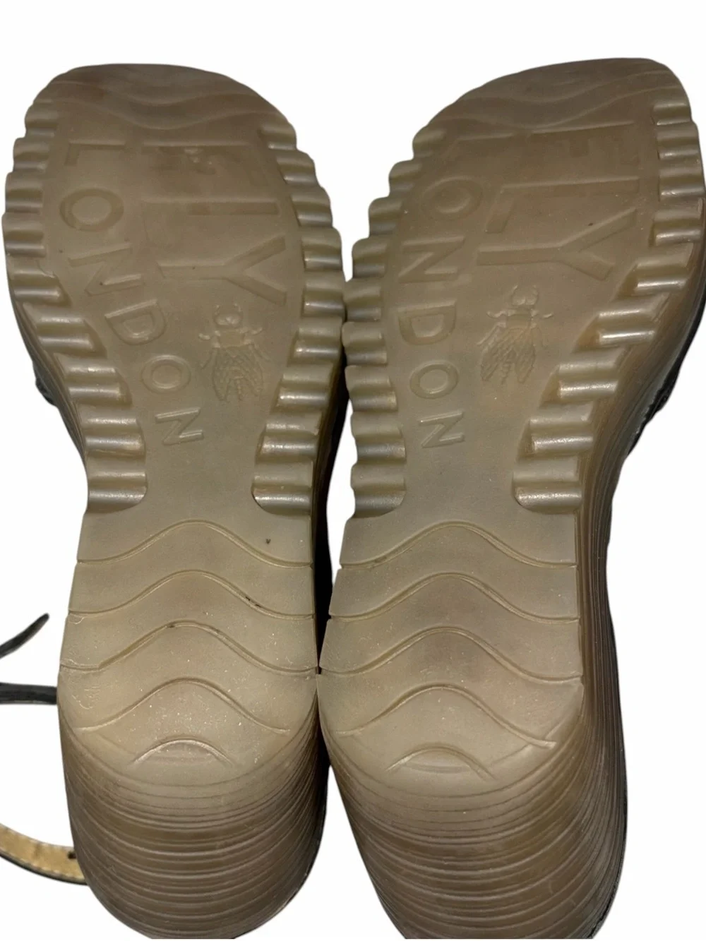 Fly London Wedge Ankle Strap Peep Toe Sandals Shoes size 37
